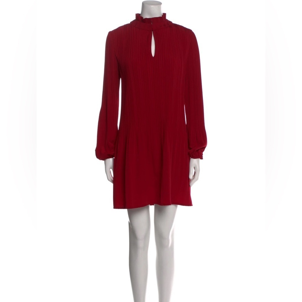 Maje Mock Neck Mini Dress